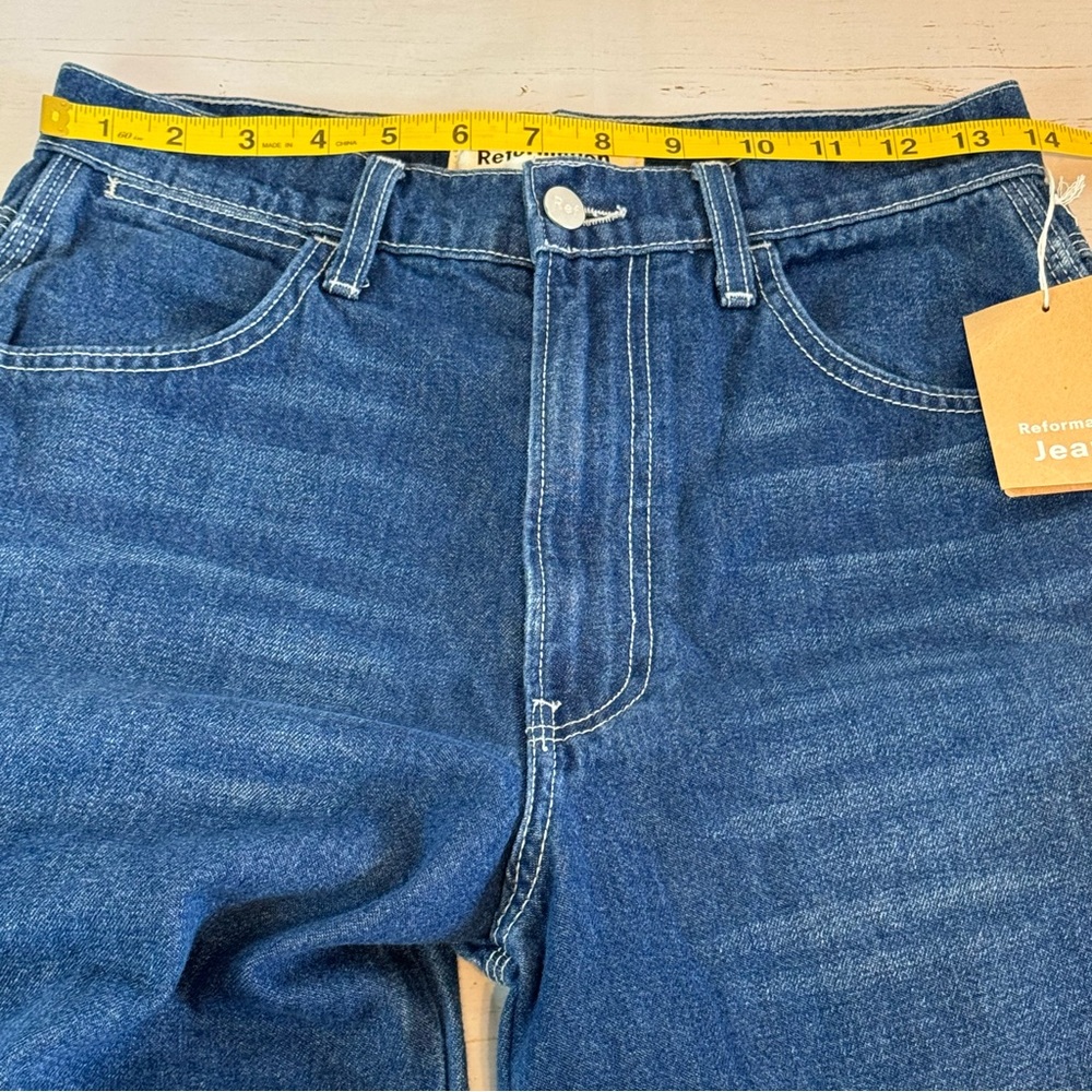 Reformation Max Jeans Indio Wash Cargo Wide Leg Denim Size 27 - Picture 8 of 16